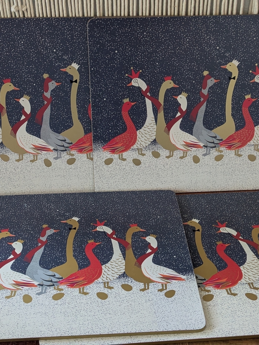 Sara Miller London × Portmeirion "Six Geese A-Laying" Placemats – Set of 4*